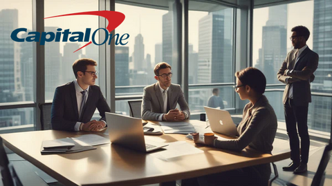 Capital One CEO meeting with employees